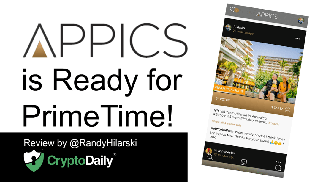 Appics Is Ready For PrimeTime! Is This Steemit 2.0?