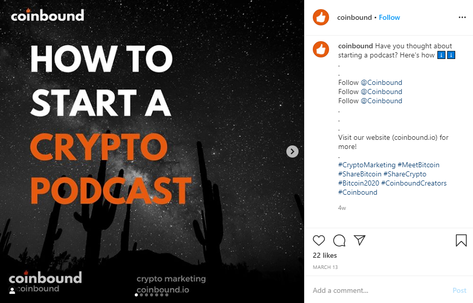 best cryptocurrency instagram